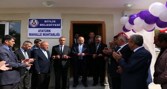 Bitlis’te muhtarlık hizmet binası yapıldı