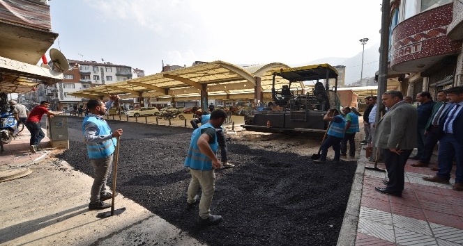 Karaköy pazar yerinde çalışmalar tamamlanıyor