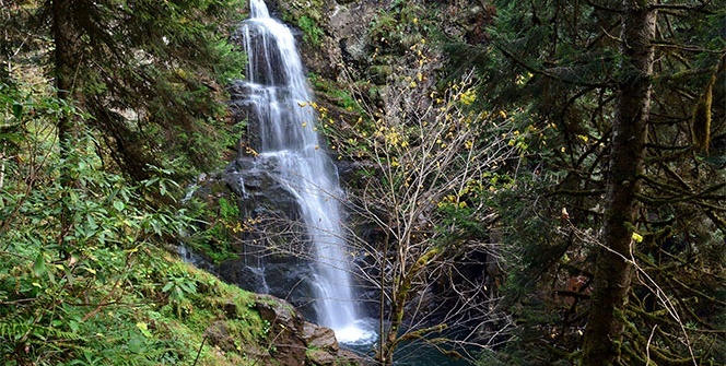 Gerce Şelalesi'nde sonbahar güzelliği