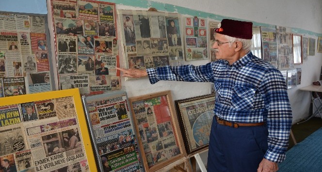 41 yıldır gazete küpürlerini topluyor