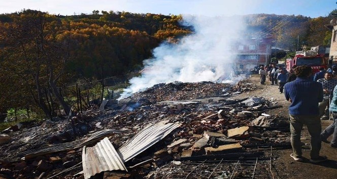 Kastamonu’da yangında 4 ev kullanılamaz hale geldi