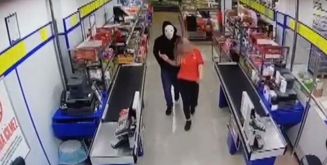 Maskeli market soyguncusu yakalandı