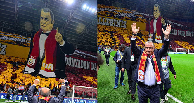 Galatasaray’dan 3 boyutlu Fatih Terim koreografisi