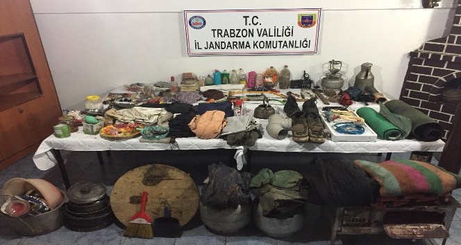 Trabzon’un Tonya ilçesinde PKK’ya ait sığınak bulundu