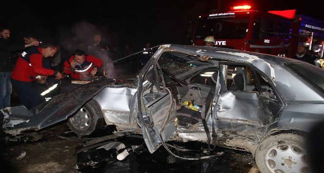 Üç aracın karıştığı kazada 1 kişi öldü, 2 kişi yaralandı
