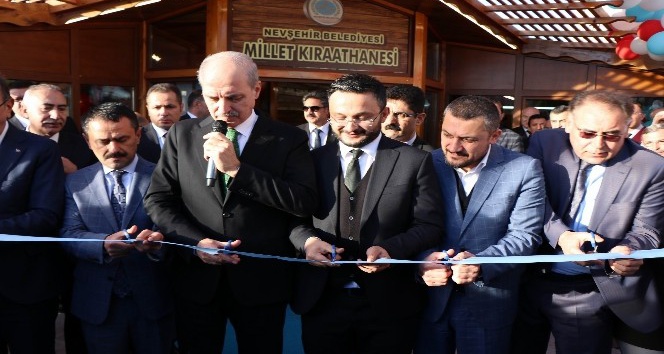 Nevşehir’de Kurtulmuş’un katılımıyla Millet Kıraathanesi açıldı