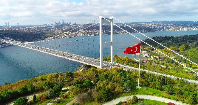 (Özel)İstanbul’da mest eden sonbahar manzarası havadan görüntülendi