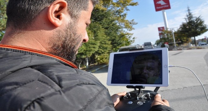 Sungurlu polisinden drone’lu trafik uygulaması