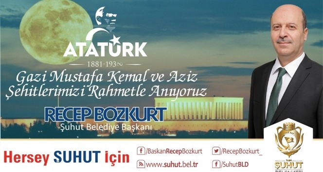 Başkan Bozkurt’un Atatürk’ü Anma Günü mesajı