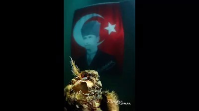 Kuşadası’nda Atatürk için su altında anma etkinliği