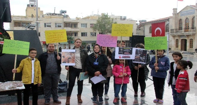 Kilis’te 9 kişilik gruptan hayvanlara işkence protestosu