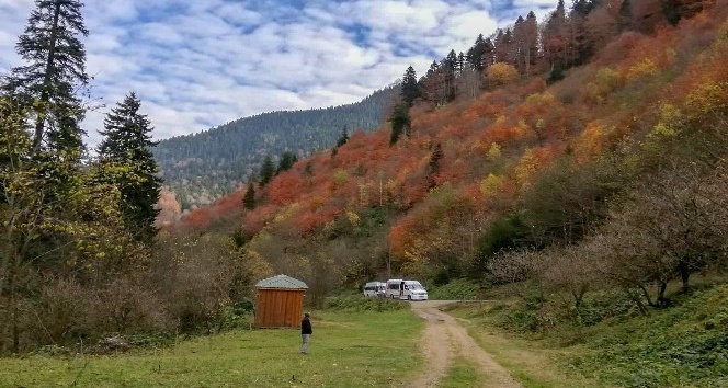 Gümüşhaneli dağcılardan renk cümbüşünde yürüyüş