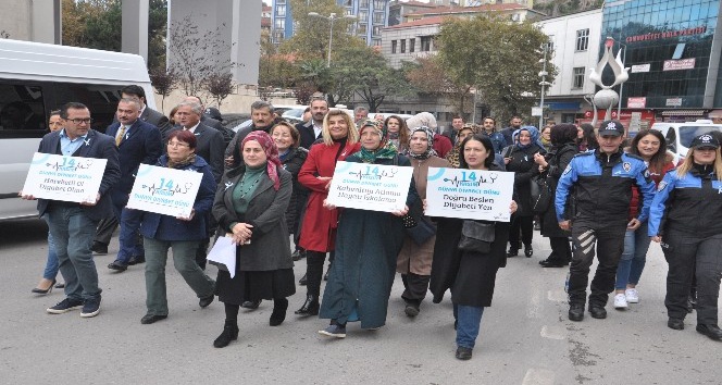 Ak Parti Kadın Kolları 14 Kasım Diyabet Günü dolayısıyla yürüyüş düzenlendi