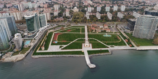 Baruthane Millet Bahçesi’nin açılış öncesi son hali havadan görüntülendi