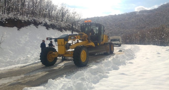 Karla kapanan 36 köy yolunda çalışmalar sürüyor