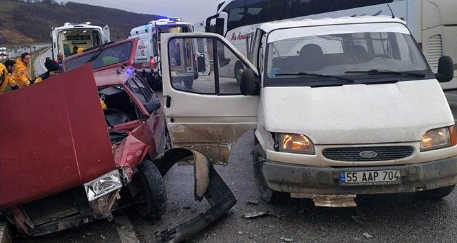 Samsun&#039;da trafik kazası: 6 yaralı..