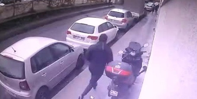 Şişli’deki silahlı saldırganların kaçma anı kamerada