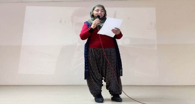 Tuncelili 2 çocuk annesi,  şehit öğretmen Necmettin Yılmaz’a şiir yazdı