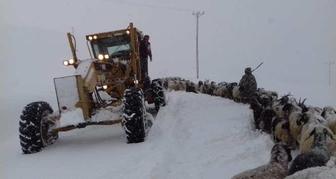 Hakkari’de yoğun kar yağışı nedeniyle 6 köy, 25 mezra yolu kapandı