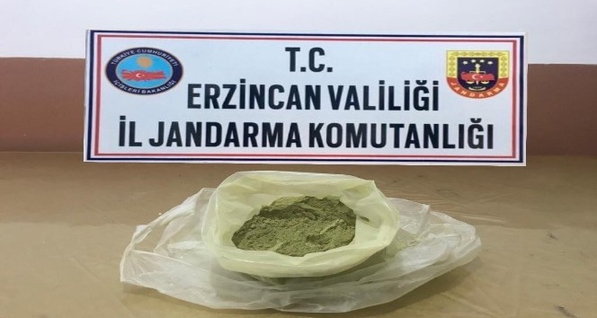 Erzincan’da 500 gram toz esrar ele geçirildi