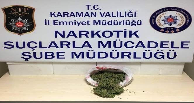Karaman’da esrar operasyonu