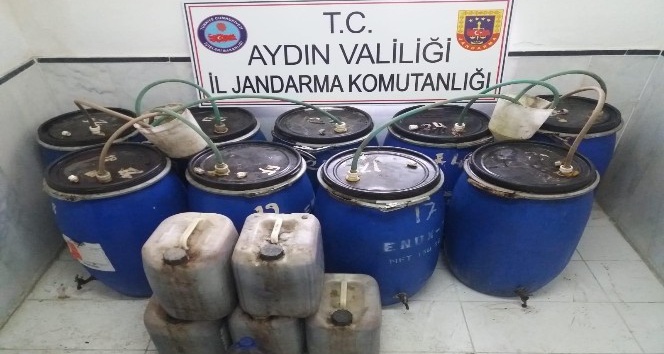 Aydın’da 1174 litre kaçak içki ele geçirildi