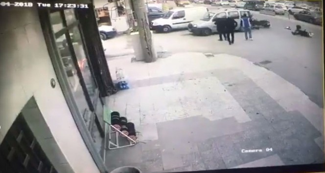 İki yunus polisin yaralandığı kaza kamerada
