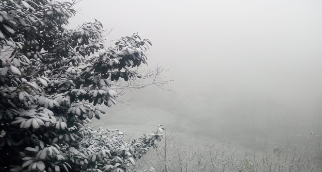 Gümeli’nin tepelerine ilk kar yağdı