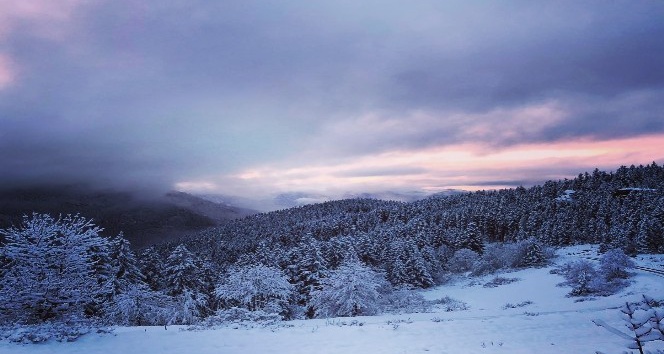 Giresun Yaylalarından kartpostallık kar manzaraları
