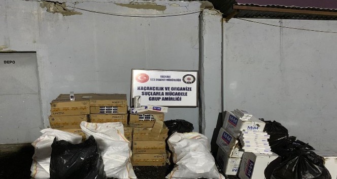 Van’da 15 bin paket kaçak sigara ele geçirildi