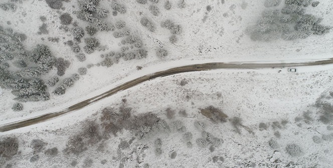 Eskişehir’de kartpostallık kar manzaraları