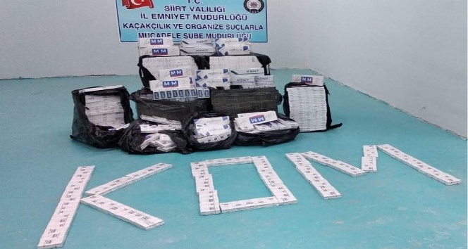 Siirt’te 7 bin 190 paket kaçak sigara ele geçirildi