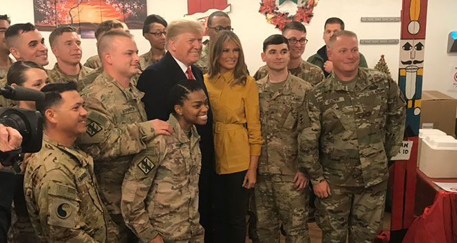 Trump’tan Irak’taki Amerikan askerlerine ziyaret