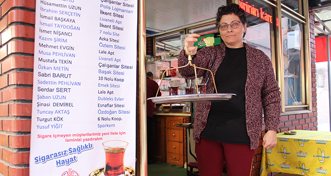 Bu çay ocağında sigarayı bırakanlara çay ücretsiz