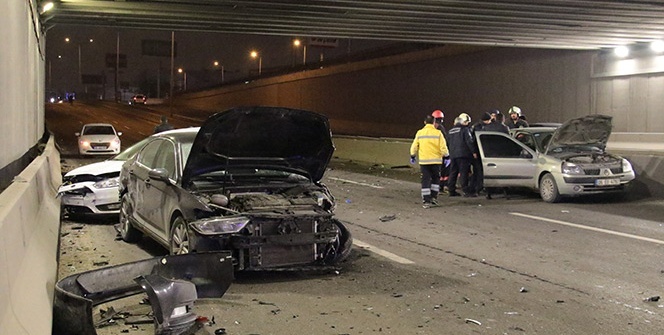 Ankara’da zincirleme trafik kazası: 5 yaralı