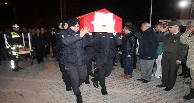 Kalp krizinden ölen polis memuru için tören düzenlendi