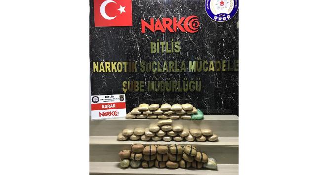 Bitlis’te 61 kilo esrar ele geçirildi