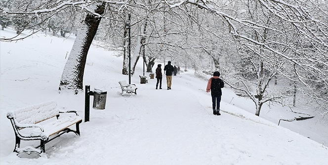 Başkentlilerin kar keyfi