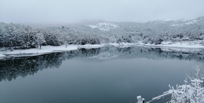 Yozgat Çamlığı Milli Parkı beyaza büründü
