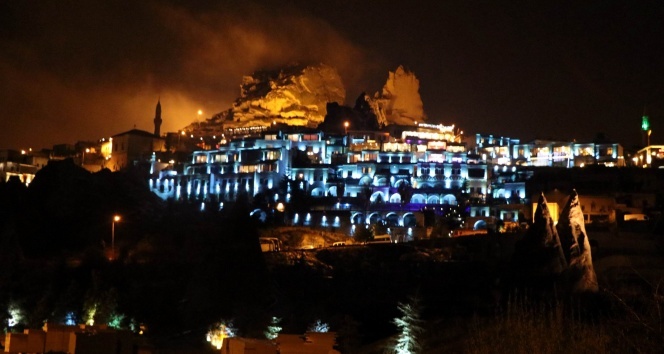 Uçhisar Kalesi’nden kartpostallık görüntü