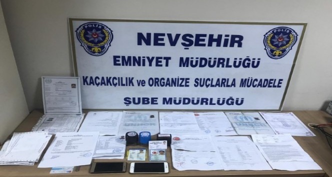 Nevşehir’de sahte belge düzenleyen çete çökertildi