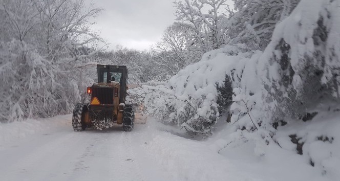 Kırklareli’de karla mücadele çalışmaları devam ediyor