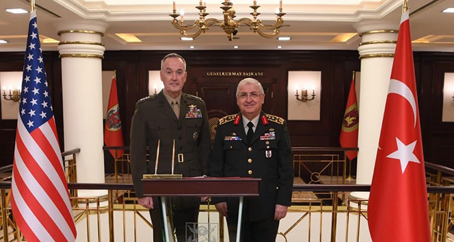 ABD Genelkurmay BaÅkanÄ± Dunford, Genelkurmay BaÅkanÄ± GÃ¼ler'i ziyaret etti