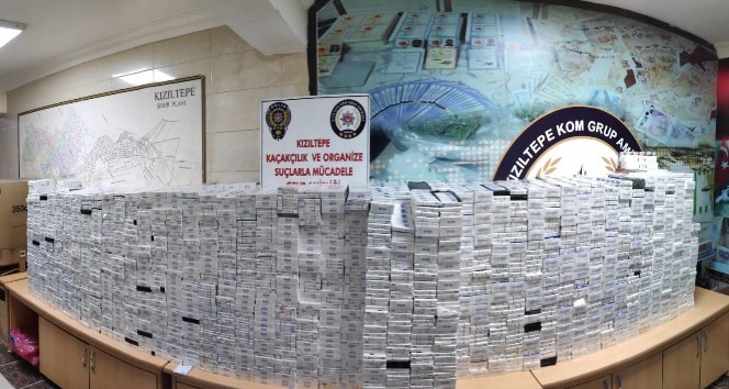 Mardin’de 26 bin 400 paket gümrük kaçağı sigara ele geçirildi