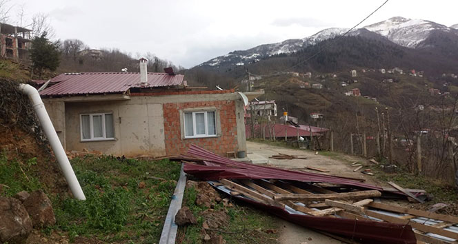 Trabzon’da fırtına 200 konut ve 4 kamu binasına zarar verdi