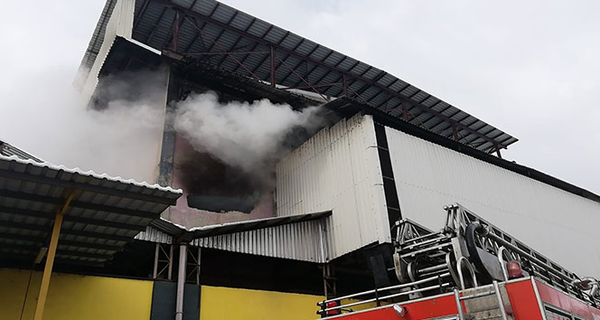 Trabzon&#039;da çay fabrikasında yangın