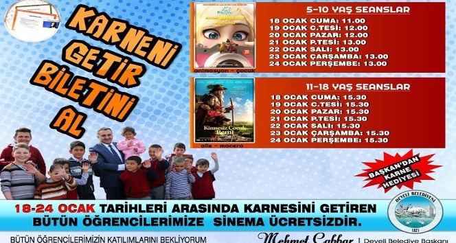 Başkan Cabbar’dan karne mesajı