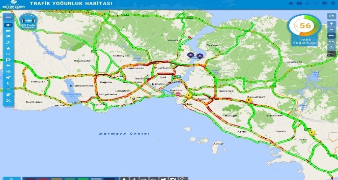İstanbul’da “karne” trafiği havadan görüntülendi