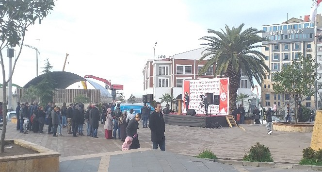 Osmanlı Partisi Genel Başkanı İbrahim Ünye, Giresun’da boş meydana konuştu