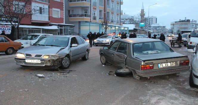 Karaman’da trafik kazası: 2 yaralı